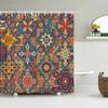 3d Bathroom Curtains Indian Boho Shower Curtains Waterproof Fabric with 12 Hooks Home Decor Washable Bath Screen