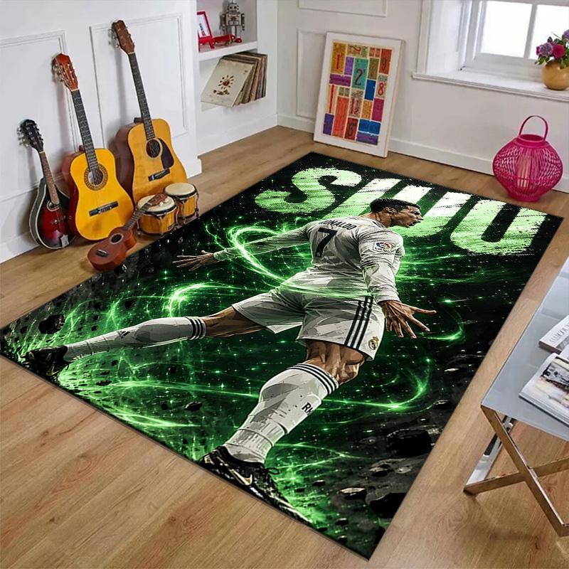 1pc Number 7 Soccer Design Printed Area Rug Carpet for Bedroom Living Room Home Decor Rugs Mat Non Slip Mat Rug for Bedside