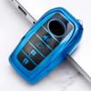2 3 4Buttons Soft TPU Car Key Case Cover for Toyota Hilux Innova Rav4 Fortuner Yaris 2021 Shell Fob Protector Keychain Accessories