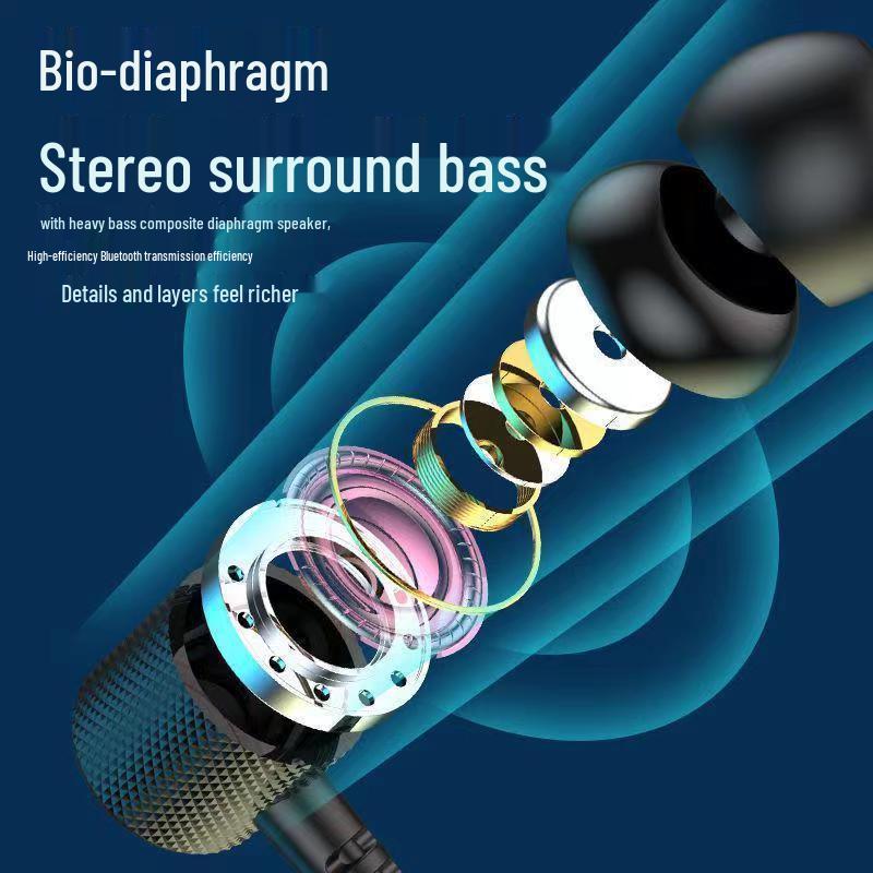 High-Quality Wireless Bluetooth Neckband Earphones with Dynamic Magnetic In-Ear Stereo Sound & Microphone.