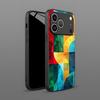 Яркий Чехол для Телефона с Узором из Дуг 2D для iPhone 17 16 15 14 13 12 11 X XR XS Max Pro 8 plus Стеклянная Защитная Крышка