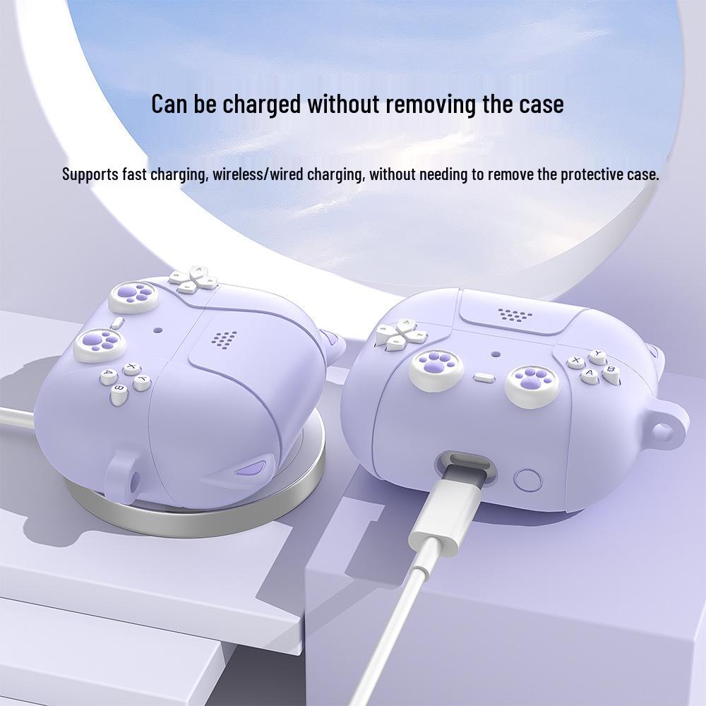 Мягкий силиконовый мультяшный защитный чехол для Samsung Galaxy Buds 3/FE - Милый стиль для Buds 3 Pro.