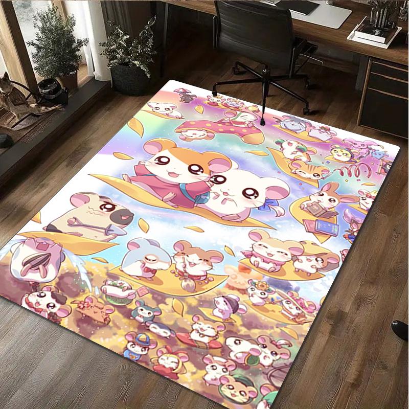 Hamtaro Print Rug - home decoration Carpet For Living Room Bedroom Flooring Computer Chair Area Rug