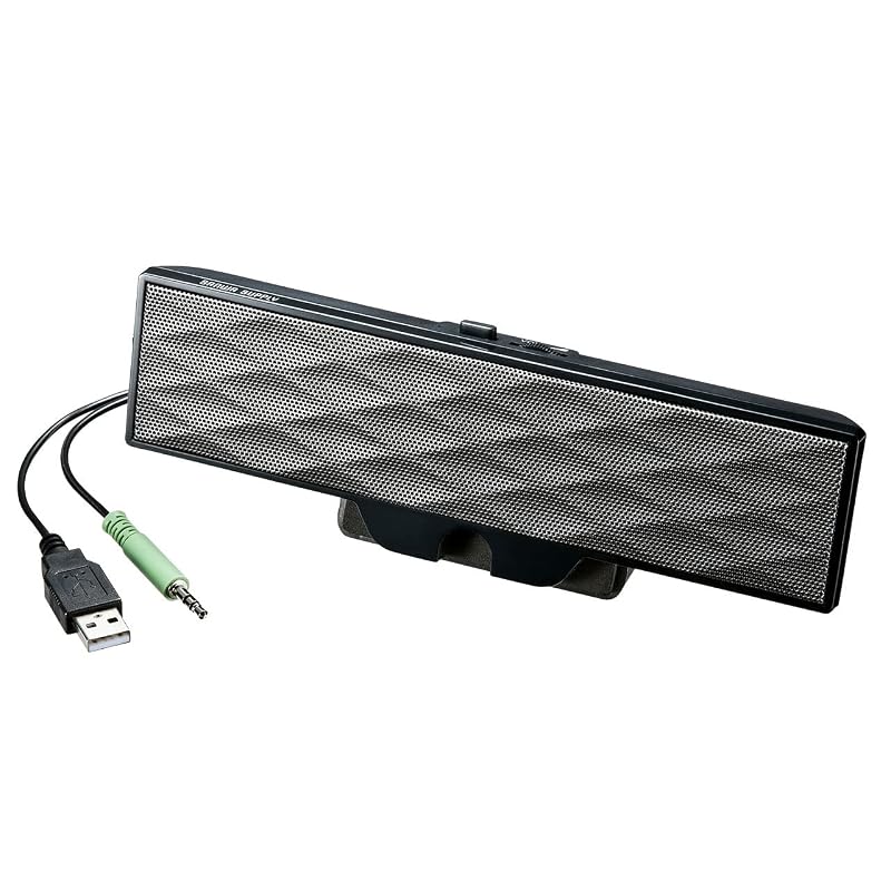 Sanwa Supply USB-питаемая звуковая панель MM-SPL11UBKN черная