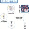"I Want To Leave AMA" Badge Reel. Retractable ID Clip for Nurses, Office Workers & Teachers.