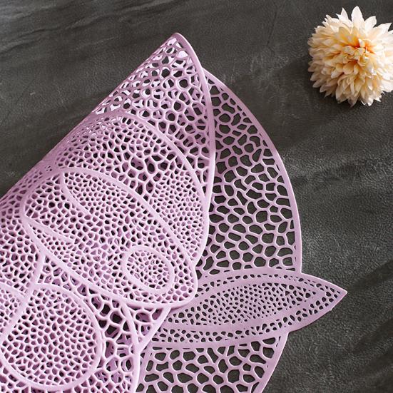 Подставка под тарелку Теплоизоляция ПВХ Подставка для столовых приборов Стиль кролика Подставка под обеденную тарелку Полый дизайн Подставка под обеденную тарелку