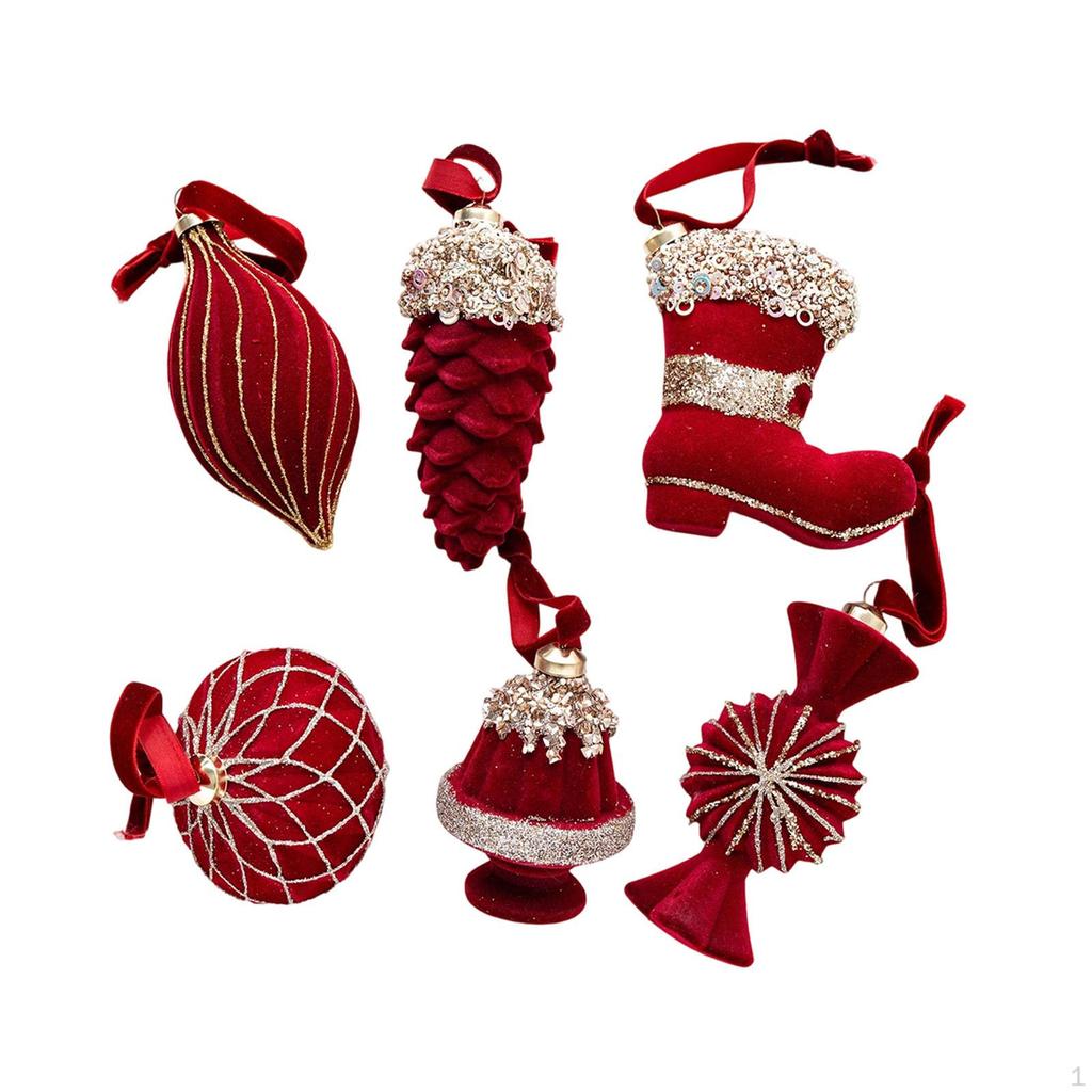 6 штук Рождественские подвесные украшения для украшения елки, поделки, подвески-украшения, елочные шары