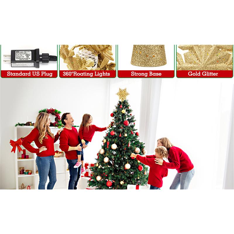 Рождественская снежинка, вращающаяся проекционная лампа, украшение в виде рождественской елки, короны, Рождественский день, атмосфера в помещении, праздничное освещение