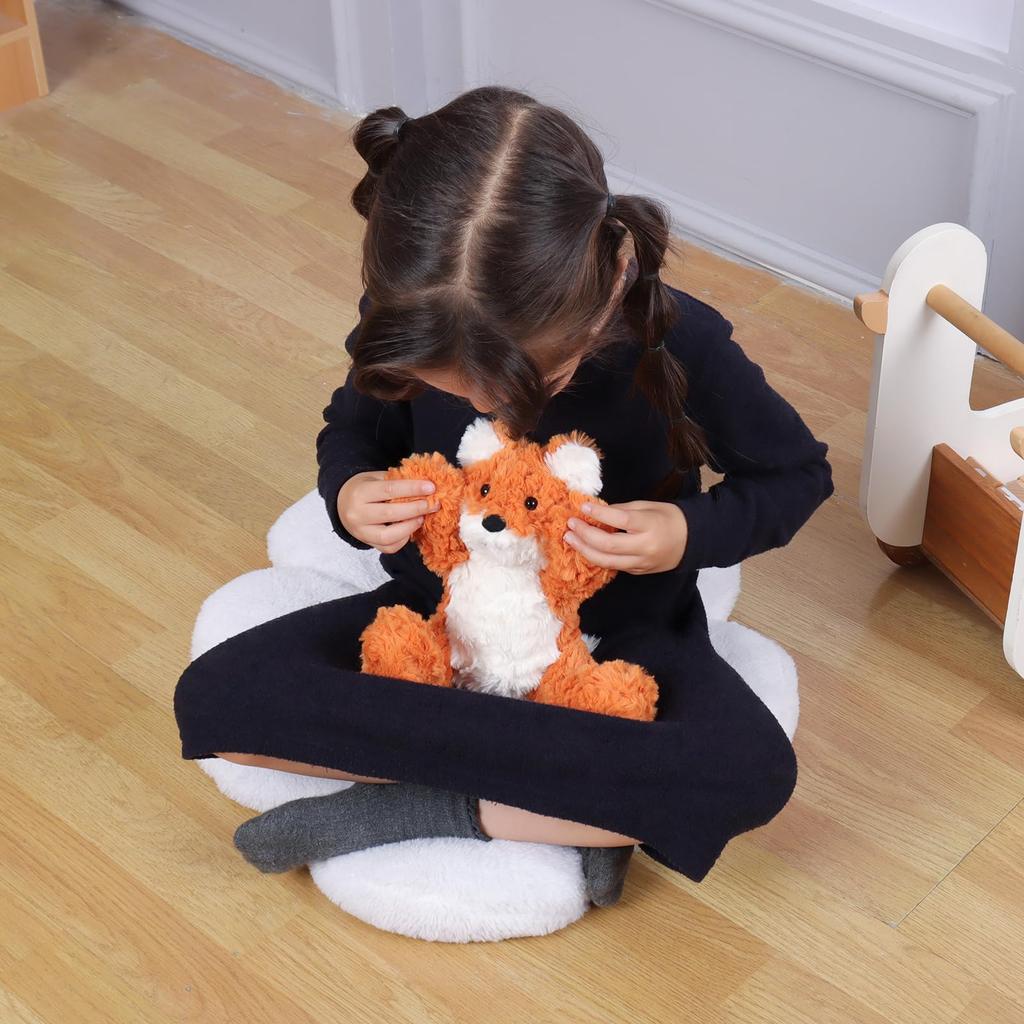 Apricot Lamb Flower Fox Plush Toy for Soft and Fluffy Flower Fox for Girls and 20cm Kids, Cute, Boys,