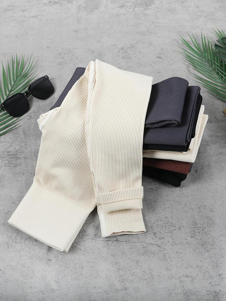 Бесшовный костюм для йоги с высокой талией: Активная одежда для женщин, подтягивающая бедра и формирующая живот