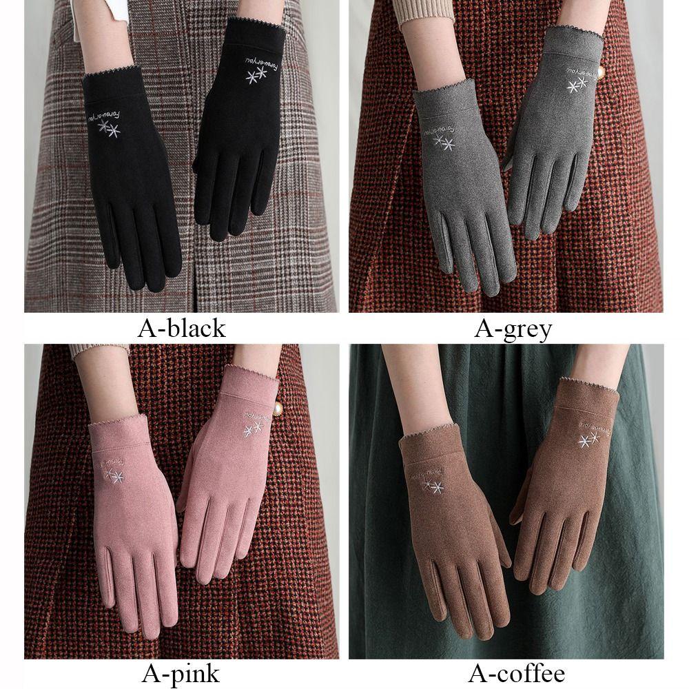Touch Screen Warm Gloves Thickened Cycling Driving Gloves Daily Mittens  Men Women