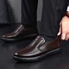 Мужская обувь, повседневные брендовые летние мужские лоферы, мокасины из натуральной кожи, удобная обувь без шнуровки
