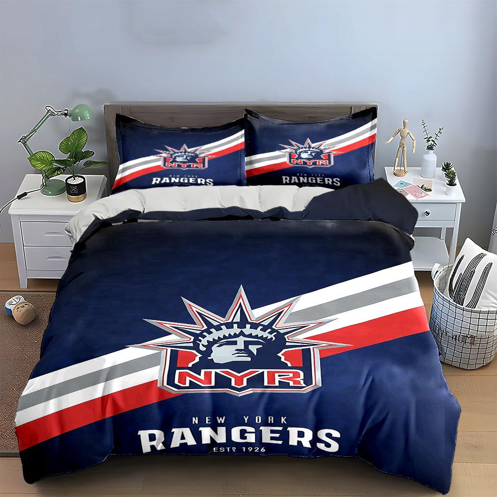 Постельное белье New York Rangers Комплект постельного белья Пододеяльник Комплект с пододеяльником Наволочки (1 * Пододеяльник 2 * Наволочки, без одеяла)