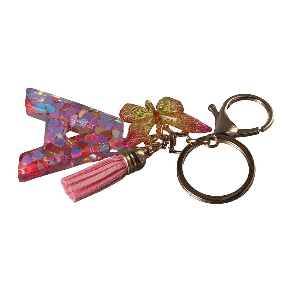 Женские аксессуары брелки с буквами-бабочками 26 брелоков с буквами английского алфавита брелок брелки