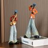 Nostalgic Trumpet Player Figurine for Home Decor, Classic Melody-Playing Sculpture Ornament for Shelf Cabinet Desktop Table In Home Office Hotel Bar