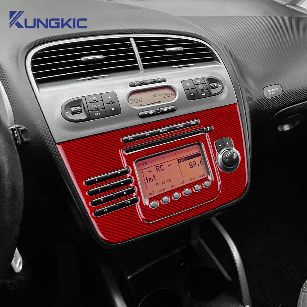 Для Seat Altea 2004 2005 2006 2007 2008 Настоящая Мягкая Наклейка из Углеродного Волокна Панель Центрального Воздуховода Автомобиля с Левым Рулем Аксессуары для Интерьера