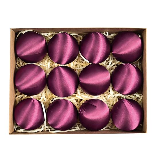 12 шт./набор 6 см бархатный рождественский шар украшение небьющийся пластик многоразовый праздничный рождественская елка подвесной флокированный шар украшение подвеска