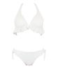 Купальник Бикини натуральный, но упругий Пуш-ап Однотонный бикини Белый [Sanai Paradise] комплект, [Натуральный бюстгальтер] без косточек 55-53-1-1565 Женский