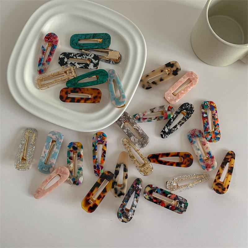 Французская ретро-заколка для волос «утконос» из ацетата — аксессуар для головного убора с челкой в корейском стиле