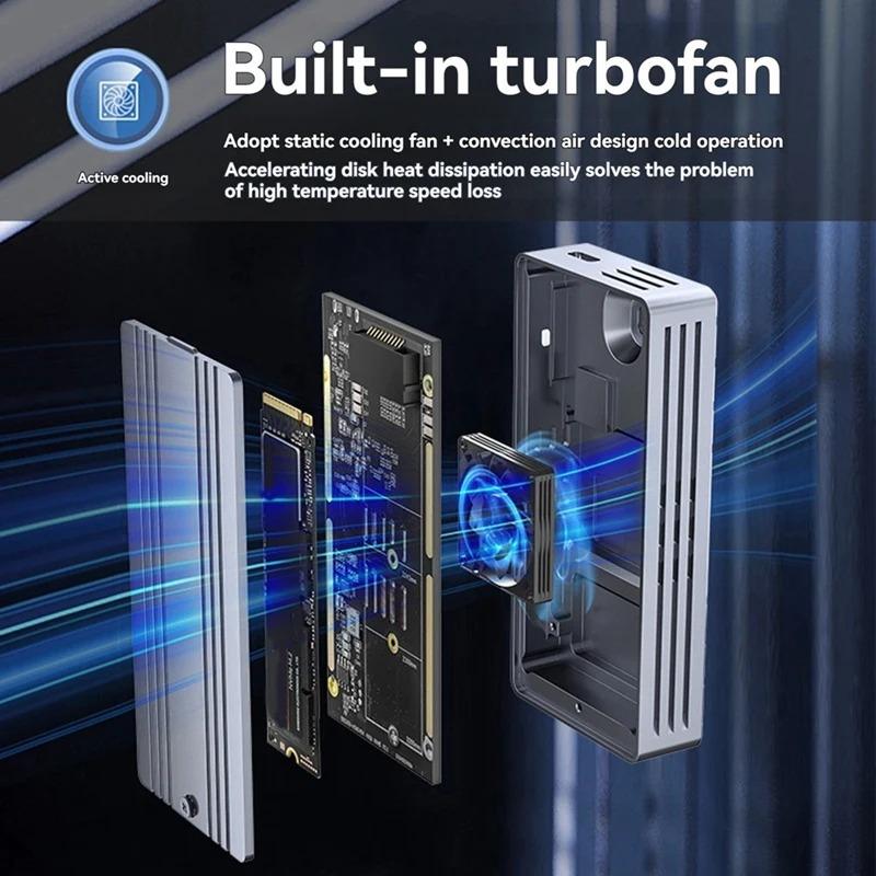 Корпус для твердотельного накопителя USB 4.0 40 Гбит/с USB-C M.2 NVMe SSD, внешний жесткий диск USB 4.0, коробка для Macbook, iPad, телефона, ноутбука