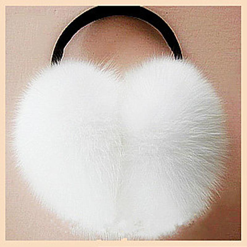 Luxury Women Winter Warm Real Fox Fur Earmuffs Fashion Lady 100% Natural Fox Fur Ear Muffs Thermal Girl Real Fox Fur Earmuff