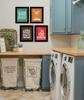 Inkdotpot 4 Piece Laundry Poster for Laundry Room Decor Wash Dry Fold Repeat , Laundry Room Posters Wall Art