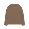 Fleece Lined Crewneck Sweatshirt Unisex Solid Color Drop Shoulder Warm Pullover Silver Fox Velvet Fall Winter