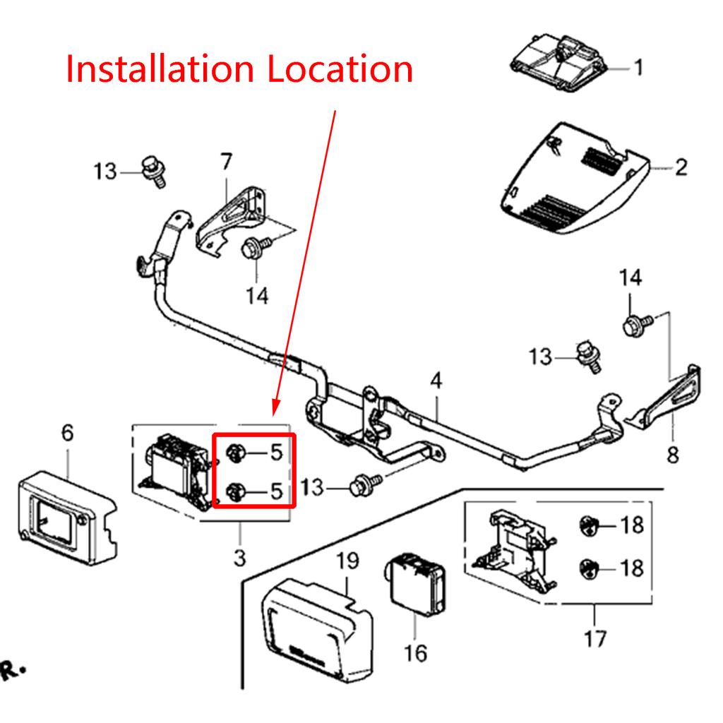 3X For Honda Civic 17-21 Accord 18-20 CR-V 18-22 Insight 09-21 Milliwave Radar Alignment Mounting Clip 36806TLAA01