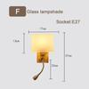 Designer Wood Iron LED Bedroom Bedside Wall Lamp Aisle Corridor Lighting Background Sconce Decor Nightlight Linen Lampshade
