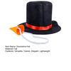 Christmas Snowman Hat Kit Large Snowman Top Hat Felt Carrot Nose Xmas Tree Topper Dress Up Props for Family Fun