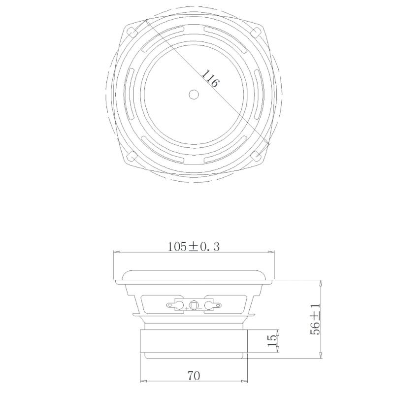 4Inch 30W Heavy Bass Speaker 25Core Voice Coil 4Ohm Impedance Neodymium Magnets System Subwoofer ABS Metal Housing