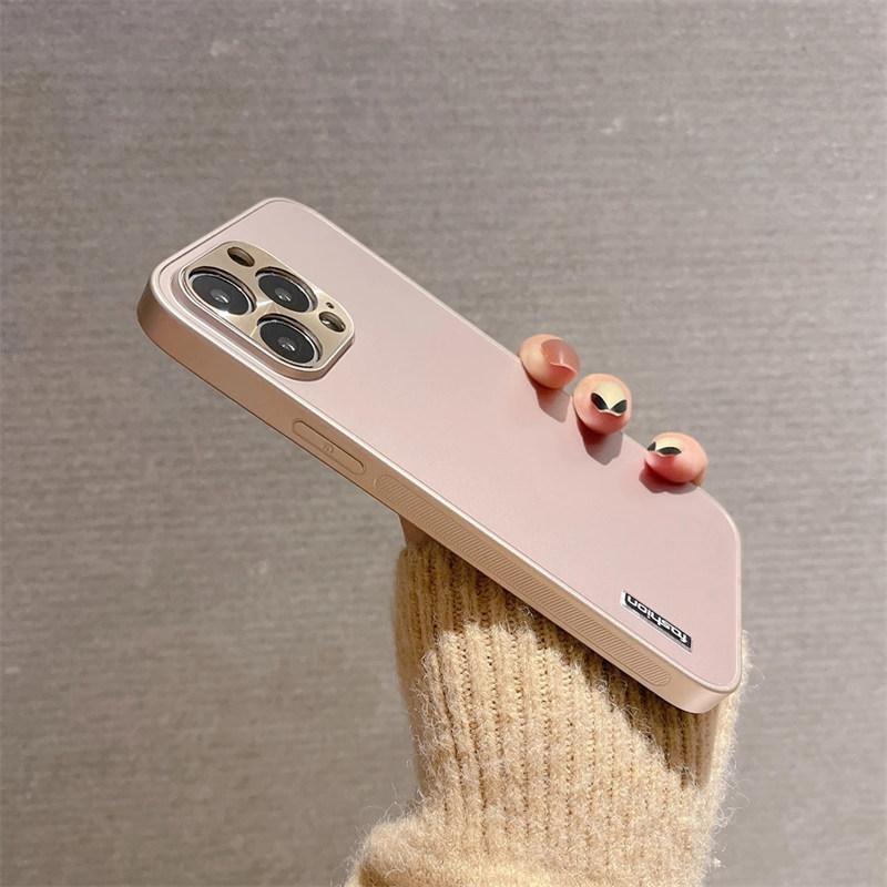 Тонкий однотонный акриловый чехол для телефона iPhone 7 8 Plus X Xs Xr, металлический алюминиевый защитный чехол для камеры iPhone 13 11 12 14 Pro Max