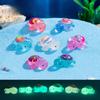 10Pcs/set Cartoon Luminous Rainbow Turtle Animal Miniatures Diy Resin Ornaments Fairy Garden Decoration Micro Landscape