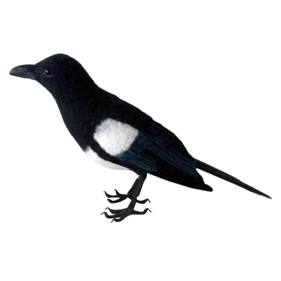 Войлочная скульптура птицы Ручная работа Шерстяная фигурка певчей птицы Реалистичный дизайн, вдохновленный дикой природой Мягкие многослойные перья Декоративная фигурка