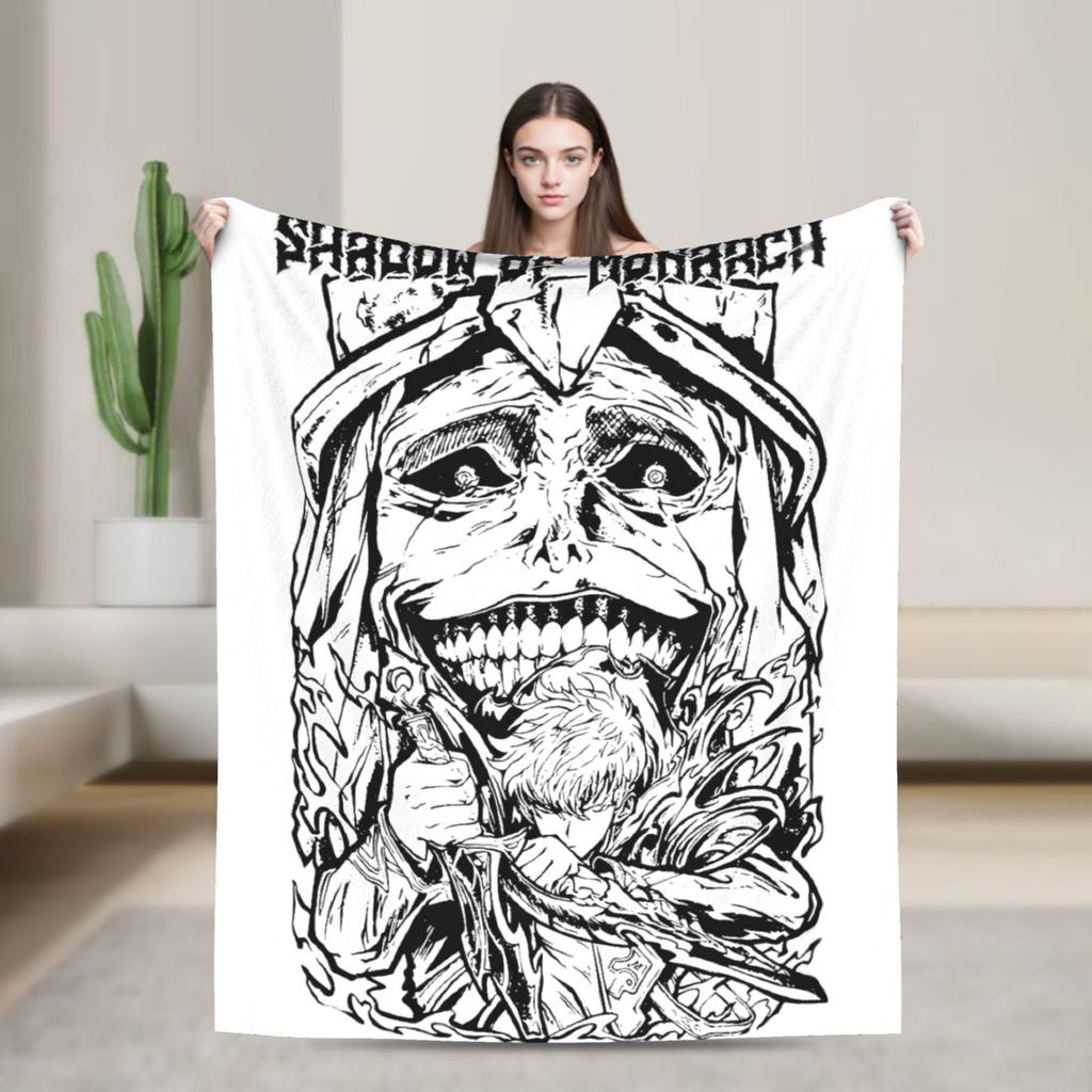 Поднятие уровня в одиночку Сон Джин У Шерстяные одеяла Убийца рыцарей Аниме Мода Плед для покрывала 150*125см Легкий