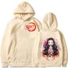 Japaese Anime Demon Slayer Logo Hoodie Pullovers Men Women Harajuku Manga Kamado Nezuko Kimetsu No Yaiba Oversized Sweatshirts