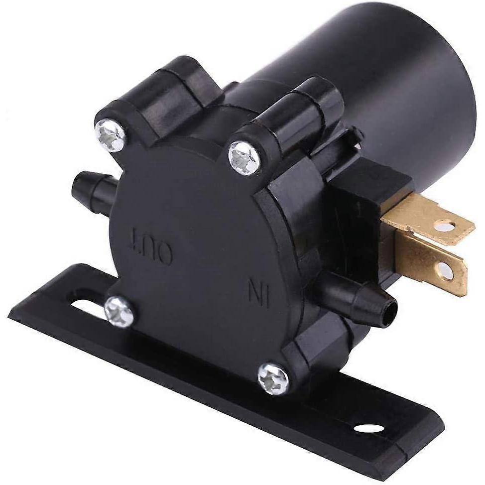 Windscreen Washer Pump Universal Windscreen Dual Outlet Wiper Motor Pump for Car Van Bus Truck (Black) (1pcs)