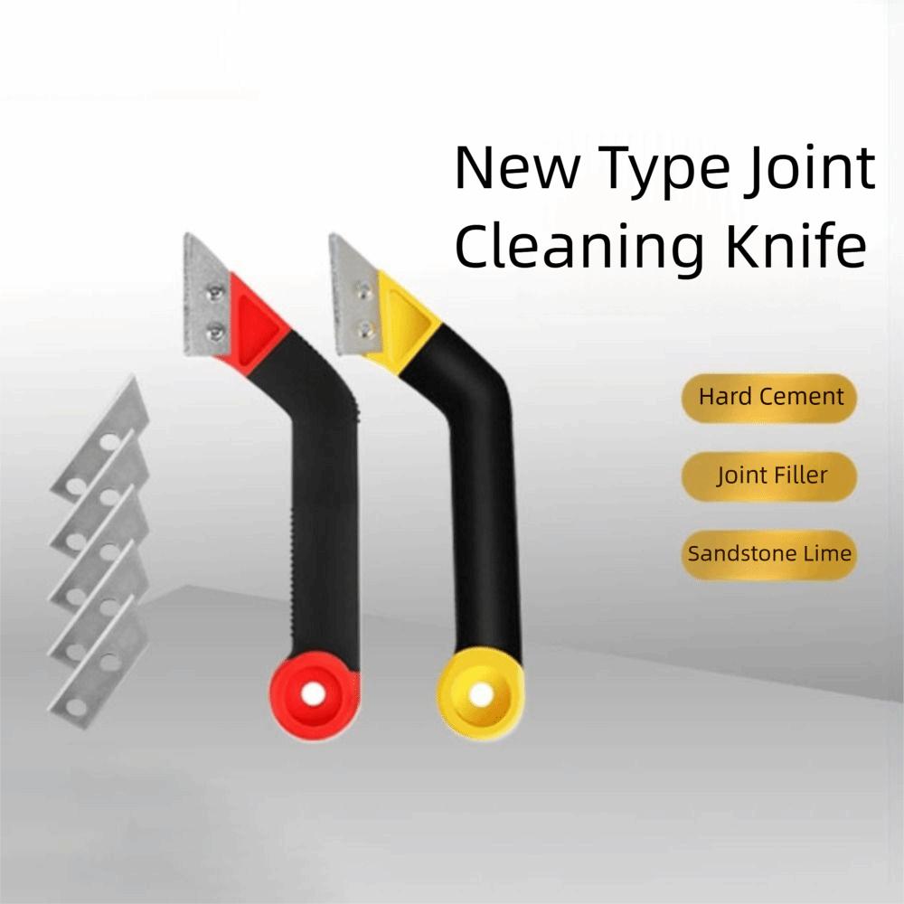 Angled-Design Tile Grout Remover Plastic Handle Broken Particle Chip Joint Rake Scraper Dry Cement Ceramic Tile Cleaning Tool