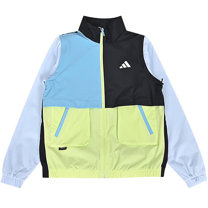 adidas Мужская спортивная куртка KH0237 с отстегивающимися рукавами, цветные блоки, тканая