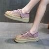 Трендовая спортивная обувь для женщин Осень Новая на плоской подошве для ходьбы Дизайнерская на шнуровке Повседневная спортивная для бега Путешествий Женская обувь