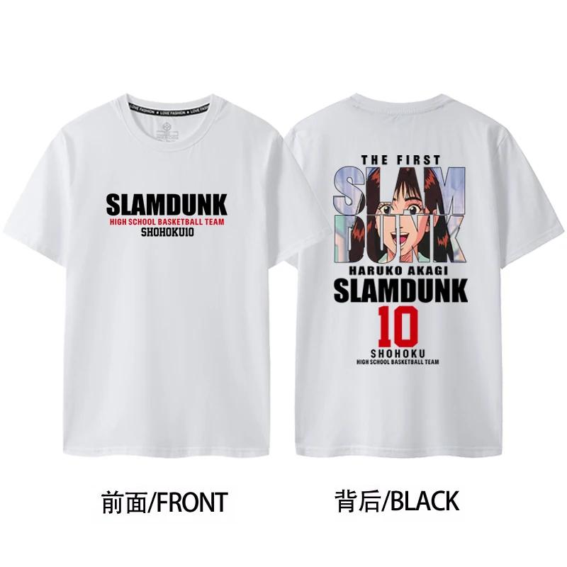 Slam Dunk Мастер Сакураги Ханамичи Майка команды ШОХОКУ с коротким рукавом мужская и женская хлопковая баскетбольная футболка 71105