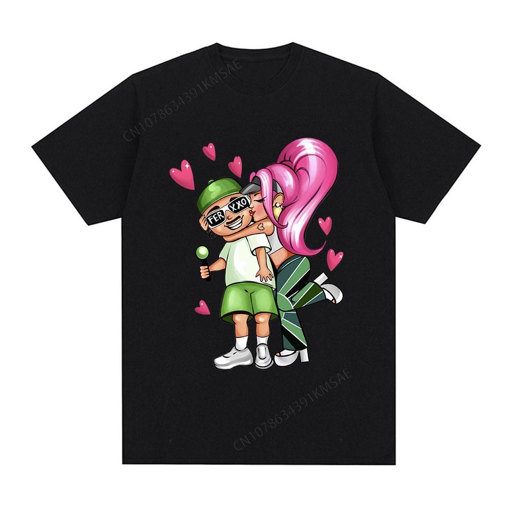 Singer Karol G Feid Ferxxo Graphic Tshirt Unisex Unisex Fashion Aesthetic Vintage T Shirt Casual Cotton Harajuku Oversized Tshirts