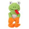 Chew-Resistant Plush Frog Dog Toy - Bite-Proof, Stress-Relieving, Pull-Interactive Pet Toy with Squeaker, Perfect for Chewing,