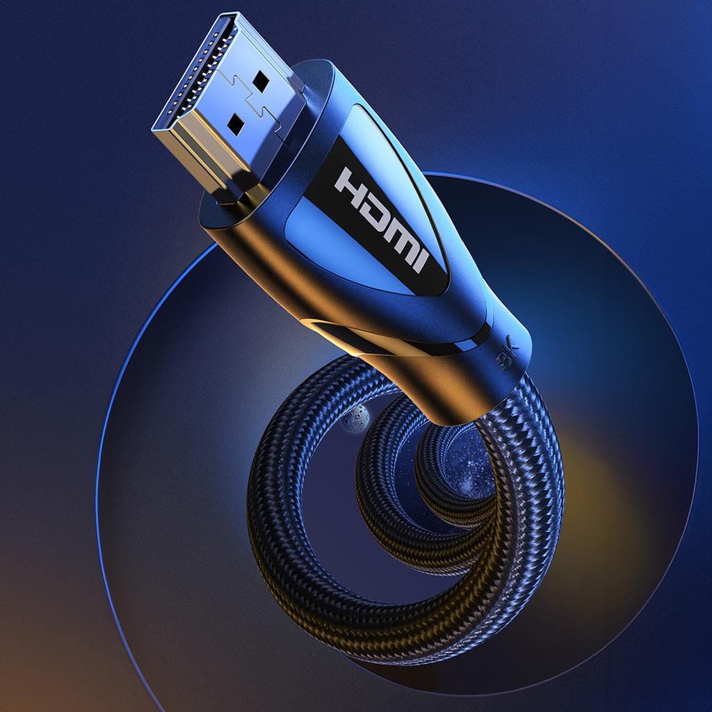 Braided cable with HDMI 2.1 8K / 4K connectors 3m black