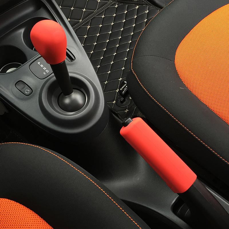 1Pc Tailor Fit Car Silicone Gear Head Gear Knob Cover For Smart W451 W453 Fortwo Forfour Handbrake Cover Case Lever Stick