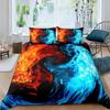 Ice And Fire Collision Theme Duvet Set Bedding Three-Piece Set