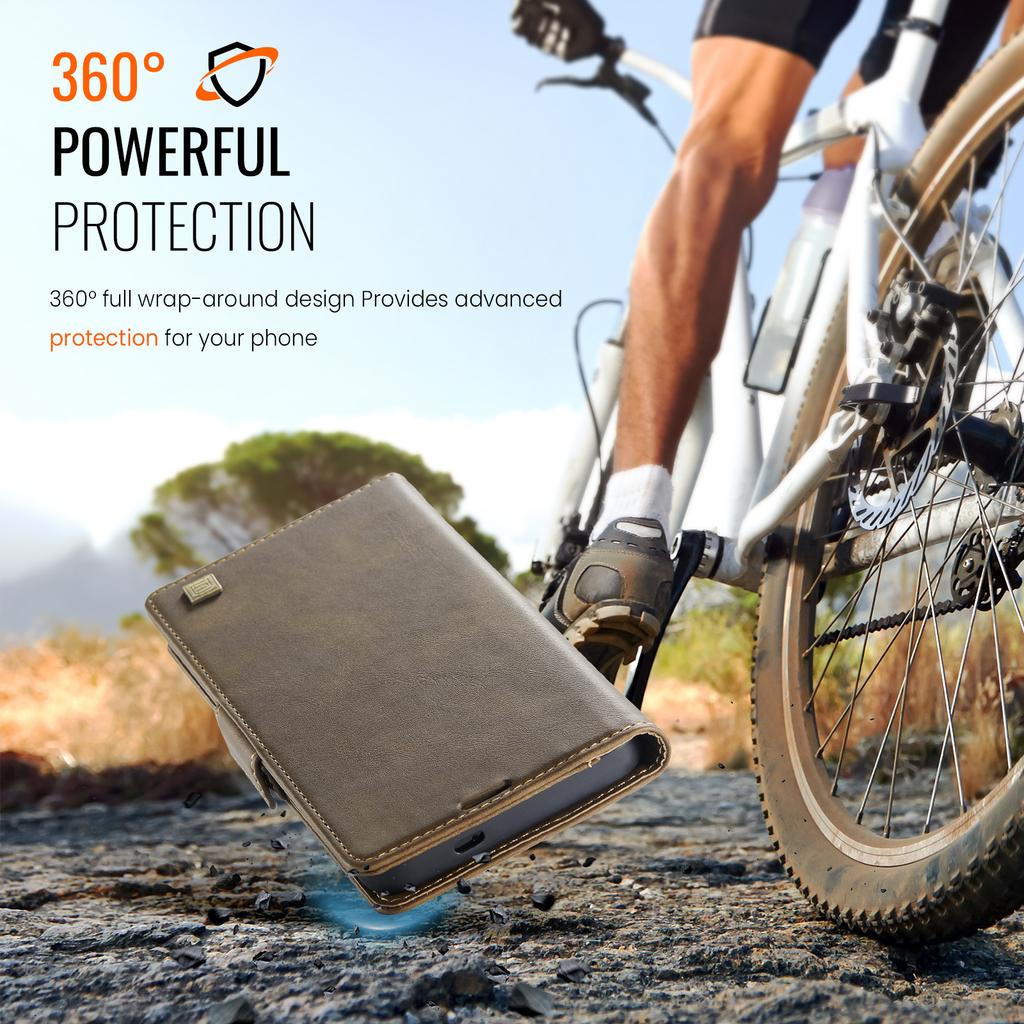 Чехол для Samsung Galaxy A56 5G AUTSPACE A11 Блокировка RFID Ретро кожаный чехол-кошелек для мобильного телефона