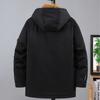 Мужская зимняя рабочая одежда больших размеров, хлопковое пальто с капюшоном, толстая куртка средней длины, повседневная теплая хлопковая куртка 4XL-10XL