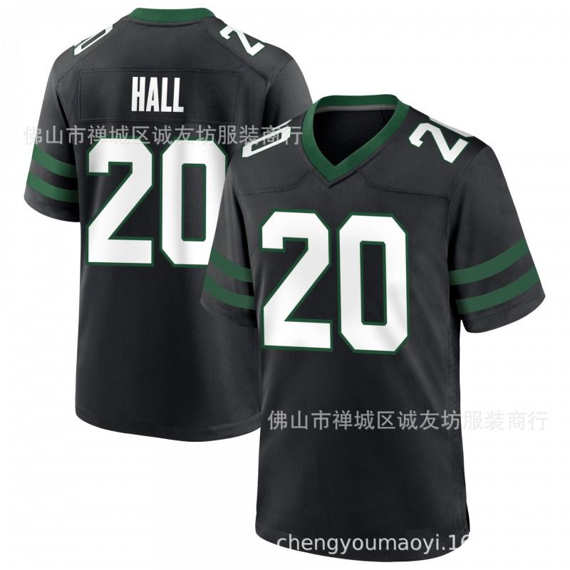 Mens Breece Hall 20 New York Jets White Football Jersey Size S-XXXL