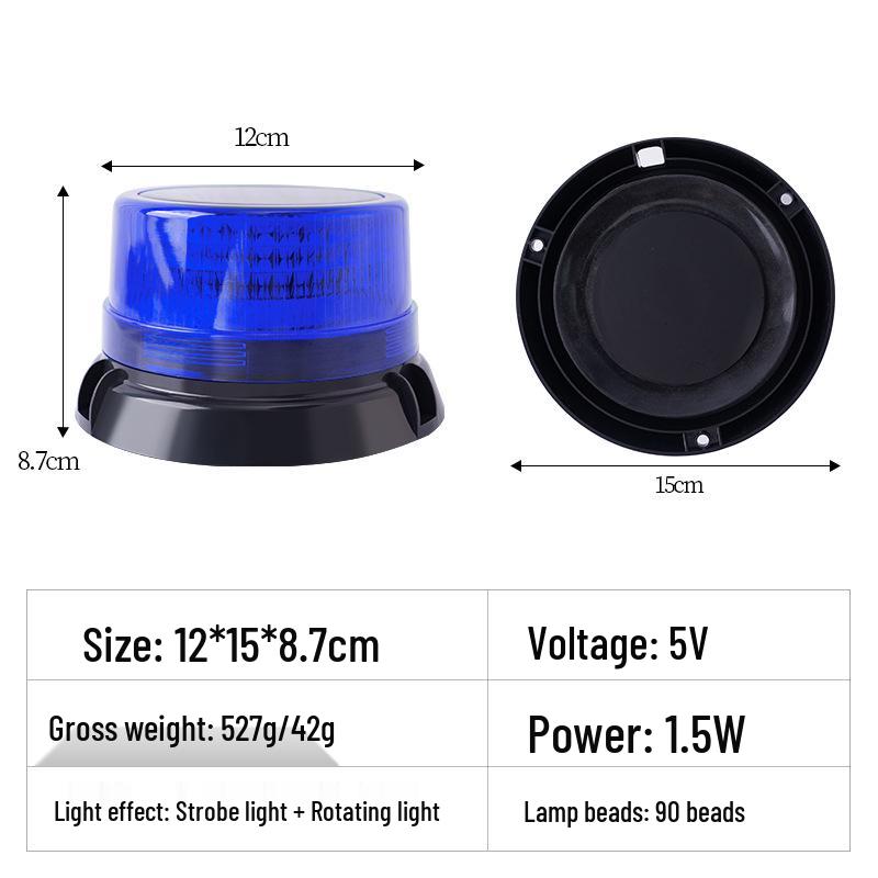 Солнечный мигающий сигнальный фонарь для дорожного движения, строительства и аварийных барьеров